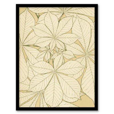 B&Q -  Owen Jones Framed Wall Art Leaves From Nature No 1 Vintage BotanicalA3 Size