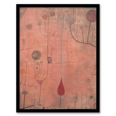 Artery8 Paul Klee Framed Wall Art Print Fruit On Red Abstract PaintingA3 Size from B&Q
