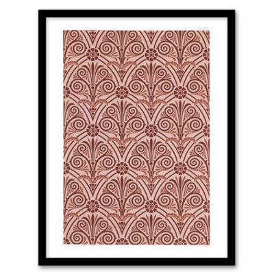 Artery8 Ga And Ma Audsley Framed Wall Art Antique Botanical Greek PatternA3 Size from B&Q