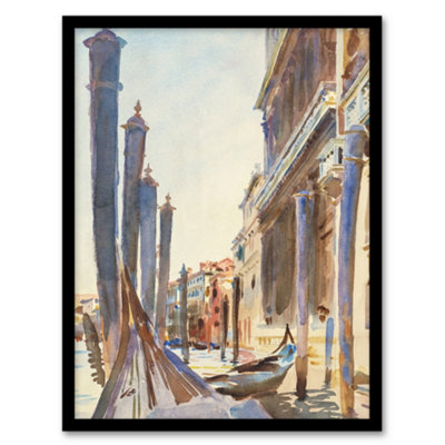 Artery8 John Singer Sargent Framed Wall Art Gondola Moorings On The Grand CanalA3 Size from B&Q