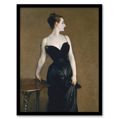 Artery8 John Singer Sargent Framed Wall Art Print Madame X Portrait PaintingA3 Size from B&Q