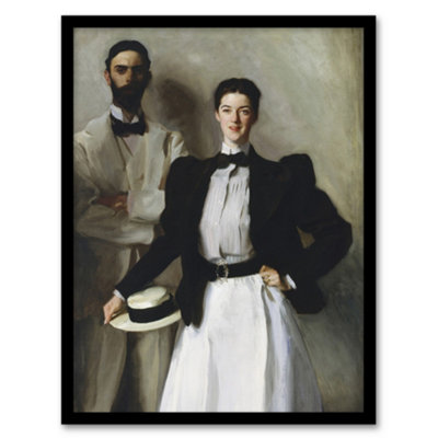 B&Q -  John Singer Sargent Framed Wall Art Print Mr And Mrs Stokes PortraitA3 Size
