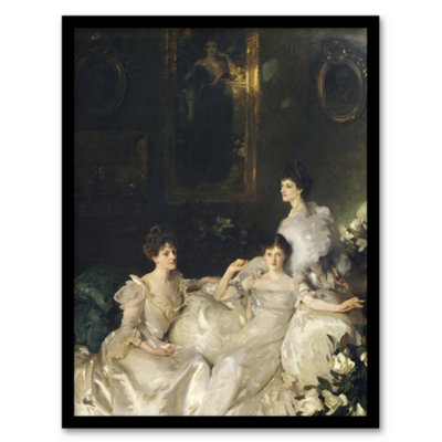Artery8 John Singer Sargent Framed Wall Art The Wyndham Sisters PortraitA3 Size from B&Q
