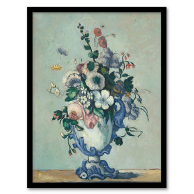 Artery8 Paul Cezanne Framed Wall Art Flowers In A Rococo Vase Still LifeA3 Size from B&Q