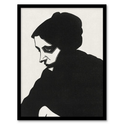 Artery8 Samuel J De Mesquita Framed Wall Art Stylised Portrait Of A WomanA3 Size from B&Q