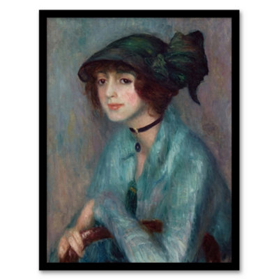 B&Q -  William James Glackens Framed Wall Art The Brunette Woman PortraitA3 Size