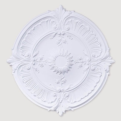 Uk Suspended Ceilings Luxury Lotus Premium Polyurethane Resin Ceiling Rose MedallionDurable Lightweight Easy Fix770mm