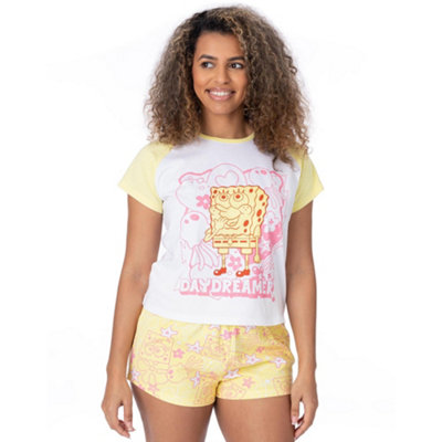 Vanilla Underground Spongebob Squarepants Womens Multicoloured Short Sleeve Short Leg Pyjama Set (X-Large) from B&Q