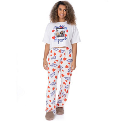B&Q -  Emily In Paris Womens Multicoloured All-Over Print Short Sleeve Long Leg Pyjama Set (Medium)