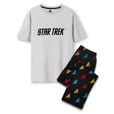 Star Trek (Medium) Short Sleeve Long Leg Pyjama Set (Mens Black) - Image 4