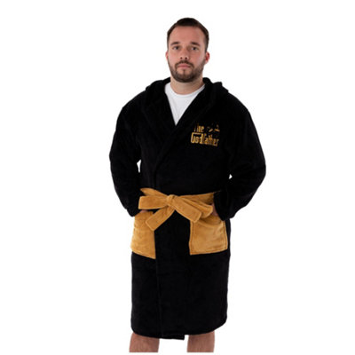 Vanilla Underground The Godfather Mens Black Hooded Bathrobe (X-Large) from B&Q