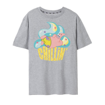 Vanilla Underground Spongebob Squarepants Womens Grey Patrick Chillin Short Sleeved T-Shirt (Xx-Large) from B&Q