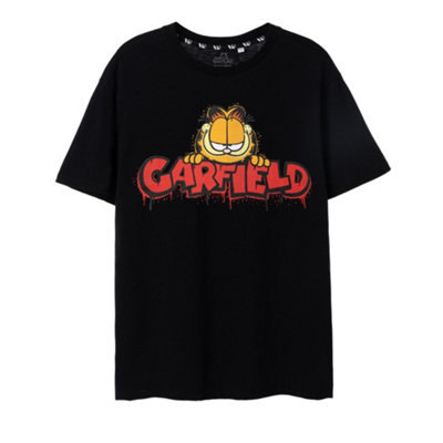 B&Q -  Garfield Mens Black Graffiti Short Sleeved T-Shirt (Xxx-Large)