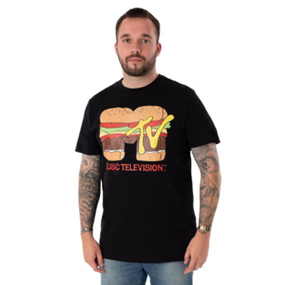 Vanilla Underground Mtv Unisex Black Burger Short Sleeved T-Shirt (Xx-Large) from B&Q