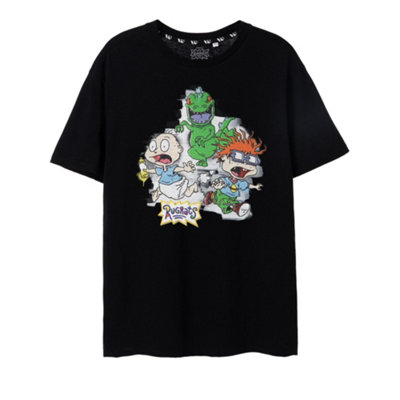 Vanilla Underground Rugrats Unisex Black Chalky Graphic Short Sleeved T-Shirt (Small) from B&Q