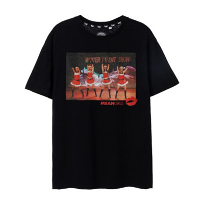 B&Q -  Mean Girls Womens Black Jingle Bell Rock Short Sleeved T-Shirt (Medium)