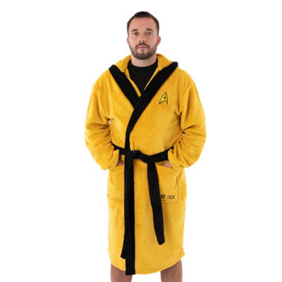 Vanilla Underground Star Trek Mens Yellow Hooded Bathrobe (Medium) from B&Q