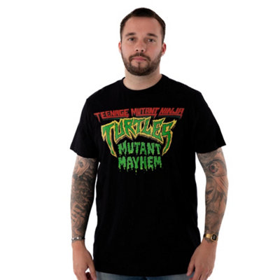 B&Q -  Teenage Mutant Ninja Turtles Mens Black Mutant Mayhem Logo Short Sleeved T-Shirt (Small)