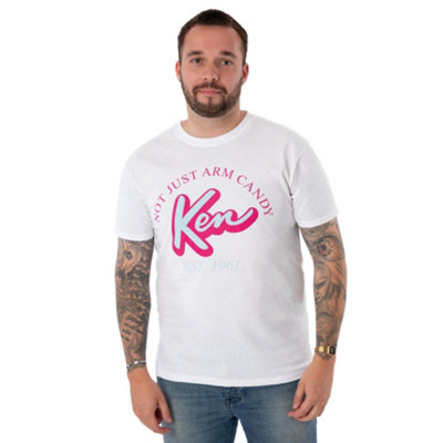 Vanilla Underground Barbie Mens White Ken Arm Candy Classic Short Sleeved T-Shirt (Medium) from B&Q