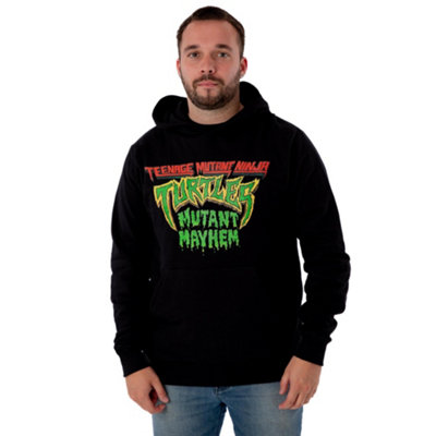 B&Q -  Teenage Mutant Ninja Turtles Mens Black Mutant Mayhem Logo Hoodie (Small)