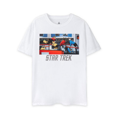 B&Q -  Star Trek Mens White Cats Short Sleeved T-Shirt (X-Large)