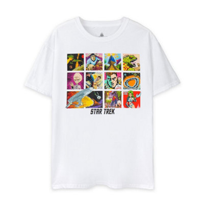 B&Q -  Star Trek Mens White Comic Book Short Sleeved T-Shirt (X-Large)