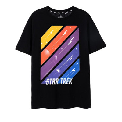 Vanilla Underground Star Trek Mens Black Ships In Space Short Sleeved T-Shirt (Small) from B&Q