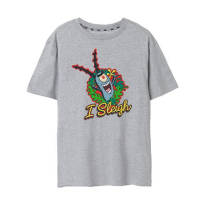 Vanilla Underground Spongebob Squarepants Womens Grey I Sleigh Short Sleeved T-Shirt (Xxx-Large) from B&Q
