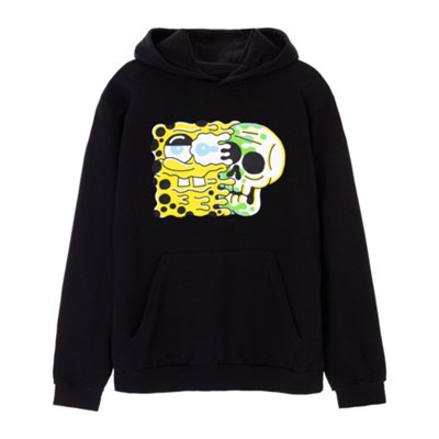 Vanilla Underground Spongebob Squarepants Mens Black Spongebob Skull Hoodie (X-Large) from B&Q