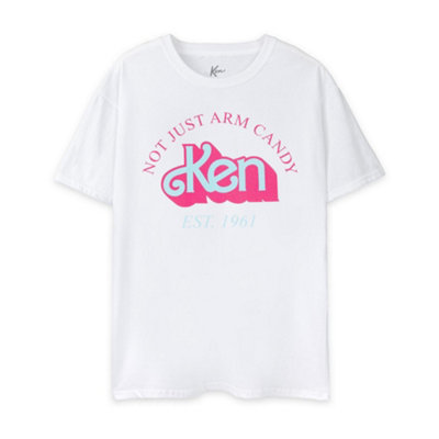 Vanilla Underground Barbie Mens White Ken Arm Candy Retro Short Sleeved T-Shirt (Medium) from B&Q