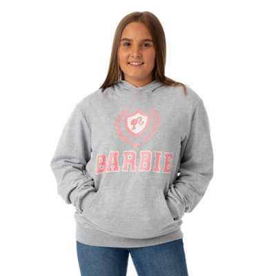 Vanilla Underground Barbie Womens Grey Collegiate Logo Hoodie (X-Large) from B&Q