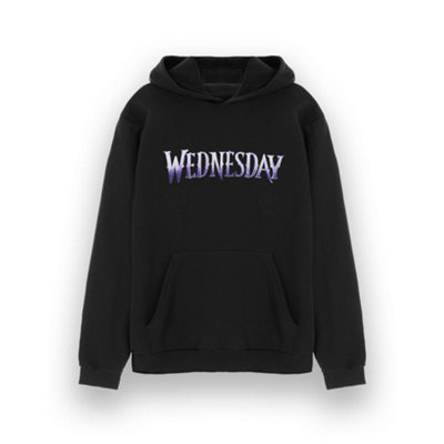 Vanilla Underground Wednesday Womens Black Purple Logo Hoodie (Xx-Large) from B&Q