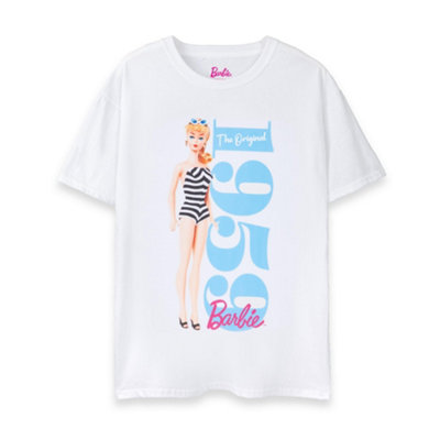 B&Q -  Barbie Womens White The Original Short Sleeved T-Shirt (Xx-Large)