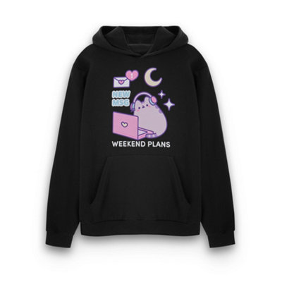 Vanilla Underground Pusheen Womens Black New Msg Hoodie (Xx-Large) from B&Q