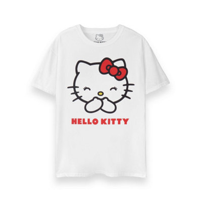 B&Q -  Hello Kitty Womens White Classic Short Sleeved T-Shirt (Small)