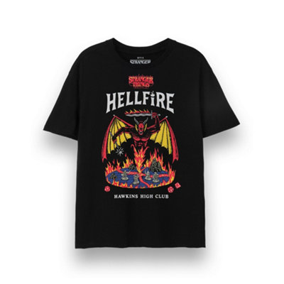 B&Q -  Stranger Things Unisex Black Hellfire Short Sleeved T-Shirt (Xxx-Large)