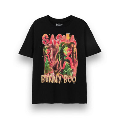 B&Q -  Bratz Womens Black Sasha Short Sleeved T-Shirt (Xxx-Large)