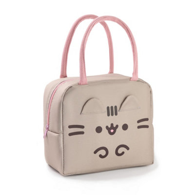 Vanilla Underground Pusheen Womens Brown Novelty Face Zip Lunch Bag (One Size) from B&Q
