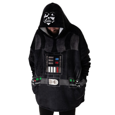 Vanilla Underground Star Wars Unisex Black Darth Vader Blanket Hoodie (One Size)