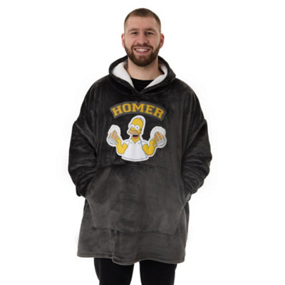 Vanilla Underground The Simpsons Mens Black Homer Blanket Hoodie (One Size) from B&Q