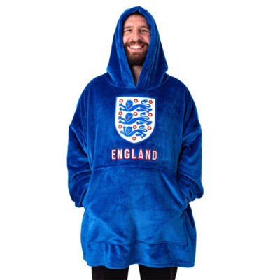 Vanilla Underground England Mens Blue Logo Blanket Hoodie (One Size) from B&Q