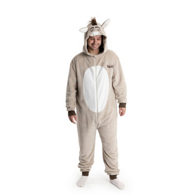 Vanilla Underground Shrek Unisex Brown Donkey Onesie (Large) from B&Q