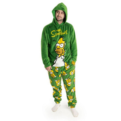 Vanilla Underground The Simpsons Mens Green Homer Long Sleeve Long Leg Pyjama Set (X-Large) from B&Q