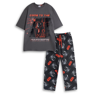 B&Q -  Star Wars Mens Black Darth Vader Short Sleeve Long Leg Pyjama Set (Xx-Large)