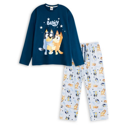 B&Q -  Bluey Mens Multicoloured Family Long Sleeve Long Leg Pyjama Set (X-Large)