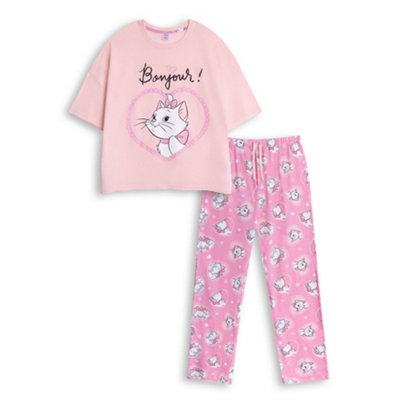 Vanilla Underground Disney Womens Pink Marie Short Sleeve Long Leg Pyjama Set (Xx-Large) from B&Q