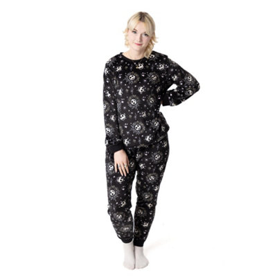 B&Q -  Disney Womens Black The Nightmare Before Christmas Long Sleeve Long Leg Pyjama Set (Medium)
