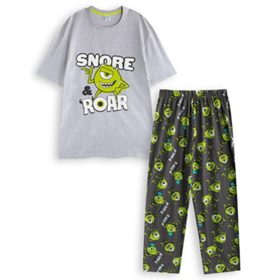 B&Q -  Disney Mens Multicoloured Monster Inc Short Sleeve Long Leg Pyjama Set (Xx-Large)