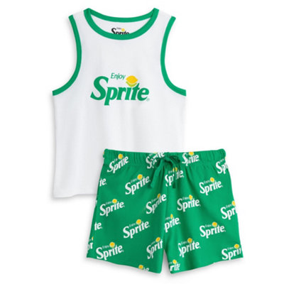 Vanilla Underground Coca Cola Womens Green Enjoy Sprite Vest And Shorts Pyjama Set (Small) from B&Q