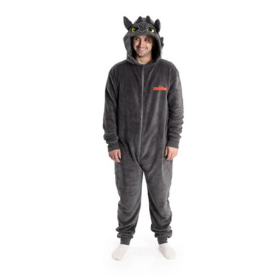 B&Q -  How To Train Your Dragon Unisex Black Toothless Onesie (Small)